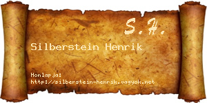 Silberstein Henrik névjegykártya